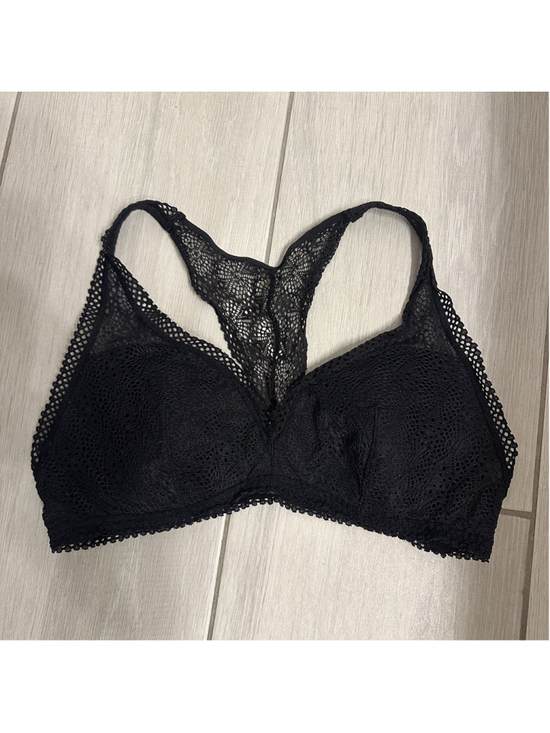Victoria's Secret Other - Victoria's Secret Black Lace Bralette Racerback Wireless Size L Bra